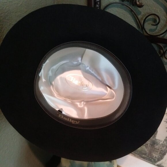 Bailey's Jackson Fur Felt Black Western/Cowboy Hat | Vintage 1990s | Size 6 5/8 - Picture 10 of 16
